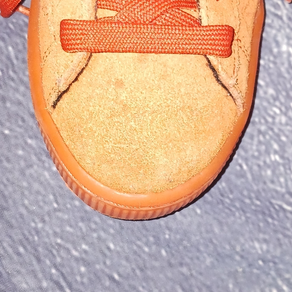 PUMA Suede Classics Youth Size 1.5C Orange/Red - Picture 6 of 7